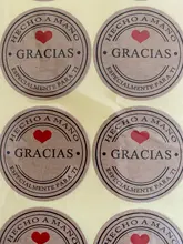 100 unids/lote Kraft Gracias español Etiquetas de Gracias pegatinas hecho a mano paquete sobre sello etiqueta Scrapbooking adhesivo de papelería