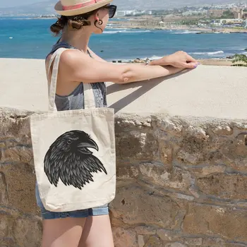 Angemiel Bag Black Tone Eagle Head Shopping Beach Tote Bag 
Angemiel Bag Black Tone Eagle Head Shopping Beach Tote Bag