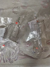 Jaula de señuelo de pesca de acero inoxidable, jaula de cebos S/M/L, trampa de pesca con fondo redondo, sirve como soporte, aparejos de pesca, 1 unidad