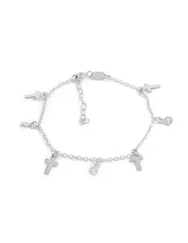 Silver bracelet mini crosses with zircons
Silver bracelet mini crosses with zircons