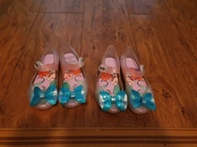 Disney-sandalias de gelatina de sirena para niñas, zapatos transpirables no deslizantes de alta calidad para verano, Melissa