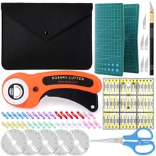 Rotary Cutter Kit with Cutting Mat Patchwork Ruler Carving Knife Scissors Sewing Clips for Quilting Leather Sewing Accessories
Rotary Cutter Kit with Cutting Mat Patchwork Ruler Carving Knife Scissors Sewing Clips for Quilting Leather Sewing Accessories