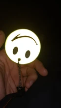 Llavero con cara sonriente de 6,5 CM, llaveros reflectantes, accesorios colgantes de bolsa, Seguridad de Tráfico de alta visibilidad