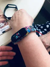 Correa de silicona para Xiaomi Mi Band 5, 4 y 3, pulsera con diseño de grafiti a la moda, accesorio para pulsera