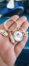 ¿La enfermera nueva jeringa médica estetoscopio llavero de imagen de Día de Acción de Gracias regalo llavero adecuado para las enfermeras y los médicos?