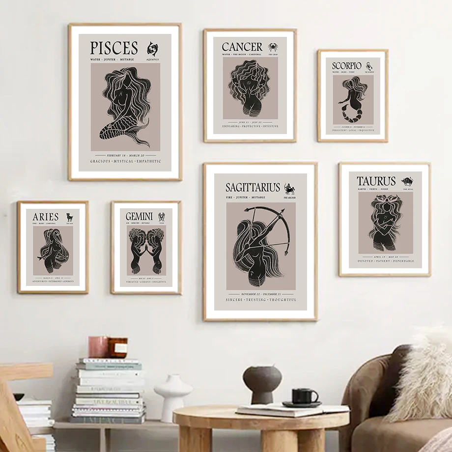 12 Zodiac Star Sign Astrology Scorpio Leo Wall Art Canvas Painting Nordic Posters And Prints Wall Pictures For Living Room Decor
12 Zodiac Star Sign Astrology Scorpio Leo Wall Art Canvas Painting Nordic Posters And Prints Wall Pictures For Living Room Decor