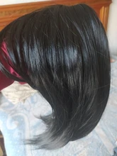 HAIRJOY Jet-Peluca de Cosplay, pelo sintético recto corto, fibra resistente al calor, color negro