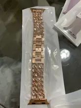 Correa de acero inoxidable para Apple Watch SE 6 5 4, banda de 40mm y 44mm, pulsera de eslabones de Metal para iwatch Series 1, 2, 3, 42mm y 38mm