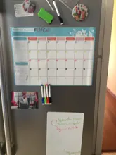 Magnético semanal planificador mensual de seco borrar pizarra nevera pegatina boletín placa 297MM * 420MM Tamaño de regalo 4 Pen 1 goma de borrar