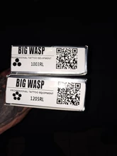 BIGWASP 20 unids/caja ronda de cartuchos de maquillaje permanente de la aguja del tatuaje 0,25mm/0,30mm/0,35mm/0,40mm/1/3/5/7/9/11/13/14/15RL