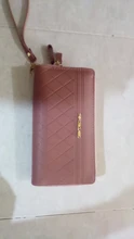 Cartera larga de piel sintética para mujer, monedero cartera borla, tarjetero, bolso de mano tipo monedero