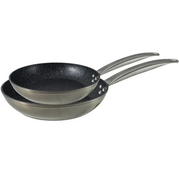 Set of 2 pans 20/24 cm in aluminum forged Chef Sauce Gourmet Collection Silver 
Set of 2 pans 20/24 cm in aluminum forged Chef Sauce Gourmet Collection Silver