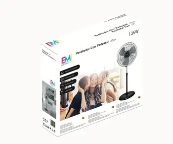 EMI VEN-001 Pedestal house fan 18 ''(45cm) 135W 4 speeds Metal durable height adjustable swing option
EMI VEN-001 Pedestal house fan 18 ''(45cm) 135W 4 speeds Metal durable height adjustable swing option