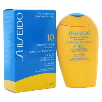 SHISEIDO ANTI-AGING SUN CARE PROTECTIVE TANNING EMULSION SPF10 150ML 
SHISEIDO ANTI-AGING SUN CARE PROTECTIVE TANNING EMULSION SPF10 150ML