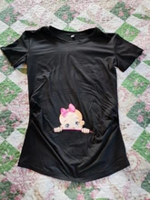 Ropa de maternidad con estampado divertido de dibujos animados para mujer, camiseta de manga corta de talla grande, camisetas para embarazadas, gran oferta de verano
