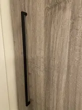 Tirador para puerta de cocina, manija cuadrada de acero inoxidable, color negro mate, 2 ~ 24