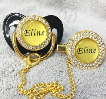 MIYOCAR custom any glitter name photo black bling pacifier and pacifier clip black BPA free dummy bling glitter design P4-BG
MIYOCAR custom any glitter name photo black bling pacifier and pacifier clip black BPA free dummy bling glitter design P4-BG