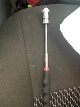 Palo de recogida magnético de 19-69CM, extensor telescópico, bolígrafo de imán de barra de succión para recogedor de metal, herramienta de recogida con LED