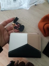 Billeteras geométricas rosas para mujer, Cartera de bolsillo, tarjetero de retales, monedero corto a la moda