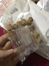 ECos-tubo de ensayo de fondo redondo de plástico transparente, 10 unidades/lote, 12x60mm, con tapones de corcho, tubos de té perfumados vacíos #280735
