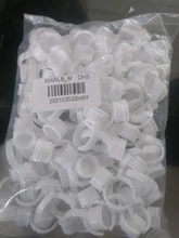 Anillo de tinta desechable para tatuaje, copas S/M/L, soporte de pigmento de maquillaje permanente, pegamento para extensión de pestañas, contenedor divisor, 100 Uds.