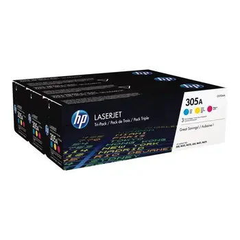 

Package HP 305A 3 toners LaserJet cyan/magenta/yellow authentic (CF370AM) for HP LaserJet Pro Color M351 / M375 / M4