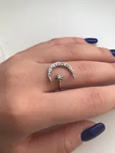 Vienkim 2020 coreano nuevo de moda de cristal ajustable anillo Luna estrella anillos brillantes para la joyería de las mujeres mujer anillo de dedo chica