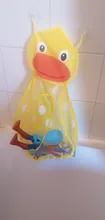 Bolsa de almacenamiento de pato de malla, organizador de juguete para bañera de bebé, soporte organizador de baño para niños, juguetes de baño