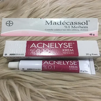 Acnelyse Cream %1 Tretinoin 20 gr and Madecassol %1 ointment 40 gr Centella Both in one backage
Acnelyse Cream %1 Tretinoin 20 gr and Madecassol %1 ointment 40 gr Centella Both in one backage