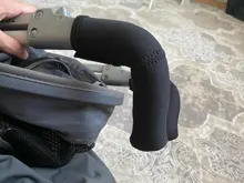 Gran oferta cubierta de agarre de cochecito de bebé de Nylon negro de alta calidad accesorios de silla de paseo