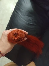 Remy Forte-extensiones de cabello humano brasileño, mechones rectos de jengibre y naranja de 30 pulgadas, venta al por mayor