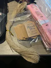 Etiquetas de papel de agradecimiento para celebración de boda, etiquetas de regalo, embalaje, etiquetas de papelería, 100 Uds.