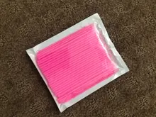 Microcepillo desechable para pestañas extensión individuales, hisopo para quitar pestañas, herramientas de extensión de pestañas, 100 Uds.