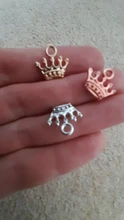 20 piezas encantos corona 13x14mm plata tibetana/oro/bronce chapado colgantes joyería antigua fabricación artesanal DIY