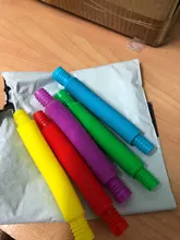 5 uds de Pop de plástico bobina de tubo de ChildrenS creativo mágico juguete circular juguetes de desarrollo educativo de juguete