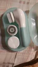 Cepillo eléctrico de silicona para limpieza Facial, cepillo limpiador de poros faciales, masajeador con Estuche De Viaje