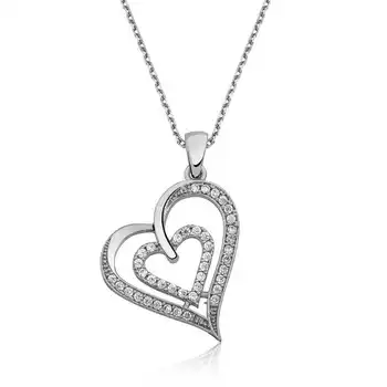 925 sterling Silver United Hearts Lady Necklace
925 sterling Silver United Hearts Lady Necklace