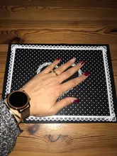 Almohada de silicona con soporte para manos, cojín de encaje para mesa, esterilla plegable lavable, almohadilla para decoración de uñas, práctica de manicura, 28,1x21,1