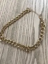 Collar grande de moda para mujer, Gargantilla gruesa de Color dorado y plateado, collares de cadena, joyería de fiesta, 2021