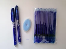 53 unids/lote 0,38mm borrable lavable Pen recarga varilla para manejar azul/negro tinta pluma de Gel para escuela materiales de escritura para oficina papelería