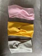 Diadema elástica de algodón suave para bebé, bandanas de Color sólido, cintas del pelo para bebés y niñas, accesorios para el cabello