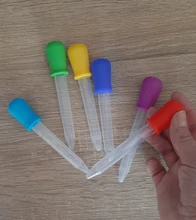 Alimentador de medicina con cuentagotas para bebé, dispositivo de medicina para niños, pipeta de silicona, de alimentos líquidos cuentagotas, utensilios infantiles de 5ML, 6/7/8/10 Uds.