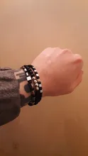 3 unids/set cubo a la moda pulsera de cuentas de los hombres negro mate pulsera de cuentas de piedra conjuntos para hombres regalo de la joyería