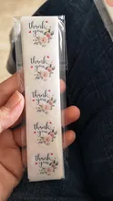 Pegatinas de agradecimiento, etiquetas con sello Floral de corazón, pegatinas de papel para tarjetas de fiesta de boda, pegatinas de papelería de sobre, 100-500 Uds.