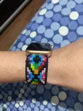 Scrunchie-correa elástica Bohemia para Apple watch, banda de 40mm, 38mm, 44mm y 42mm, pulsera de solo bucle serie iWatch 3, 4, 5, se, 6