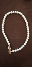 17KM-gargantilla de perla blanca de imitación para mujer, collar de boda con perlas redondas grandes, joyería de moda