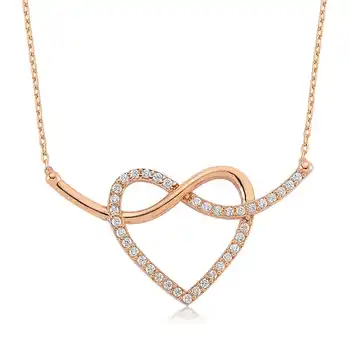 925 sterling Silver Infinity Heart Woman Necklace
925 sterling Silver Infinity Heart Woman Necklace