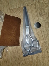 Tijeras grandes para cabello de 7,0 pulgadas, Japón, 440C, corte profesional de peluquería, salón de barbería, Tijeras de adelgazamiento, A0128G