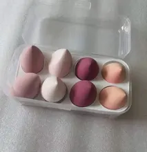 Esponja de esponja en polvo para maquillaje, conjunto de belleza para licuadora, base para aplicar esponja de cosméticos huevo Facial, accesorios de maquillaje, 8 Uds.