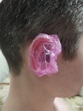 Cubierta desechable para la oreja, protección para la oreja, tinte para el cabello, gorro de protección, accesorios de estilismo de Color, paquete de 100 unidades